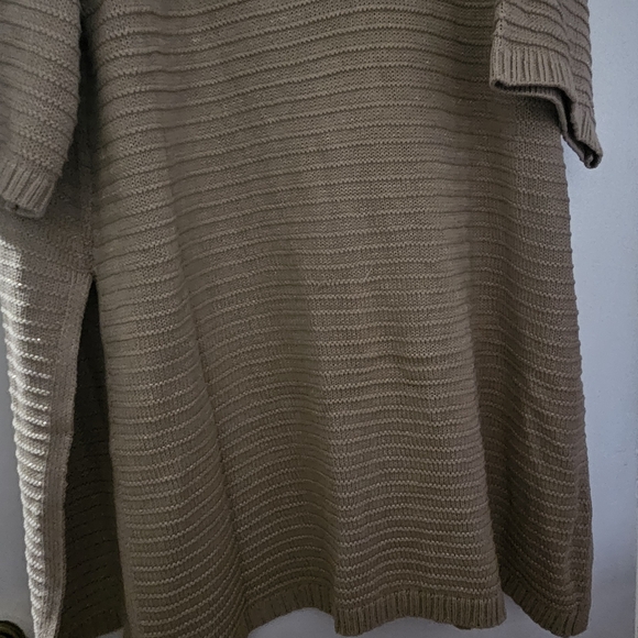 NWT -Soft Surroundings- Cozy Tan Knit Sweater Cardigan - Picture 7 of 9